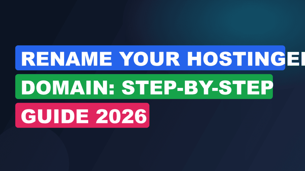 Rename Your Hostinger Domain: Step-by-Step Guide 2026