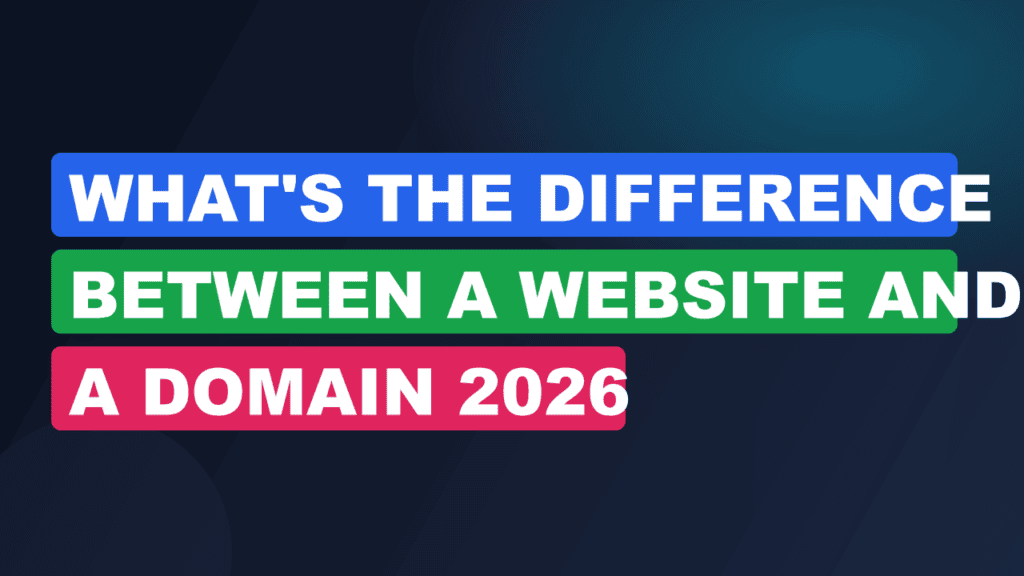 what's the difference between a website and a domain 2026