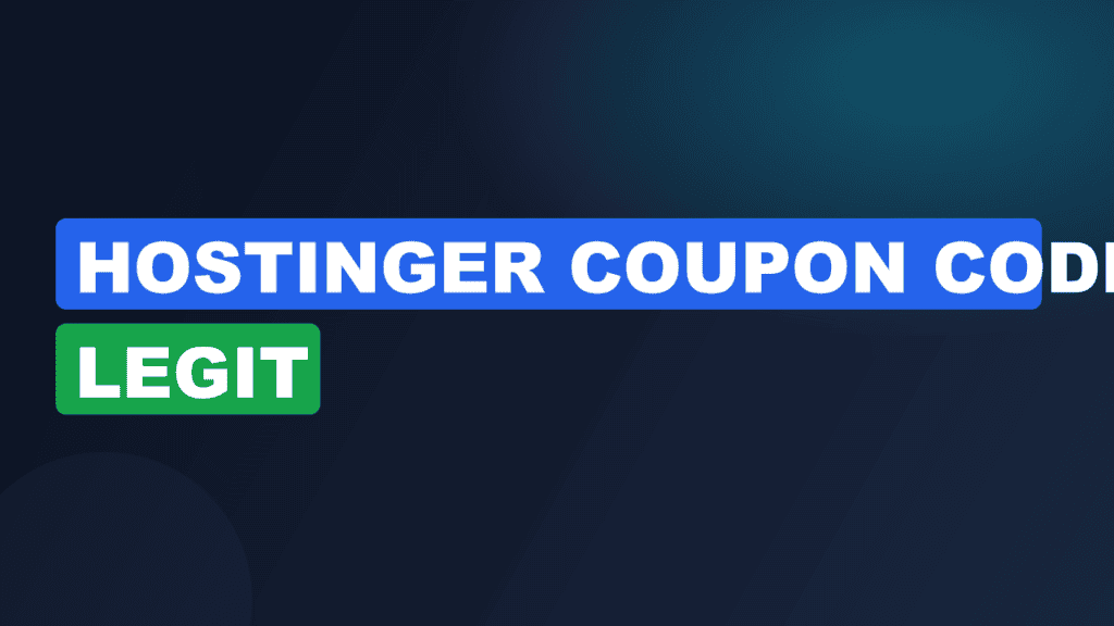 hostinger coupon code legit