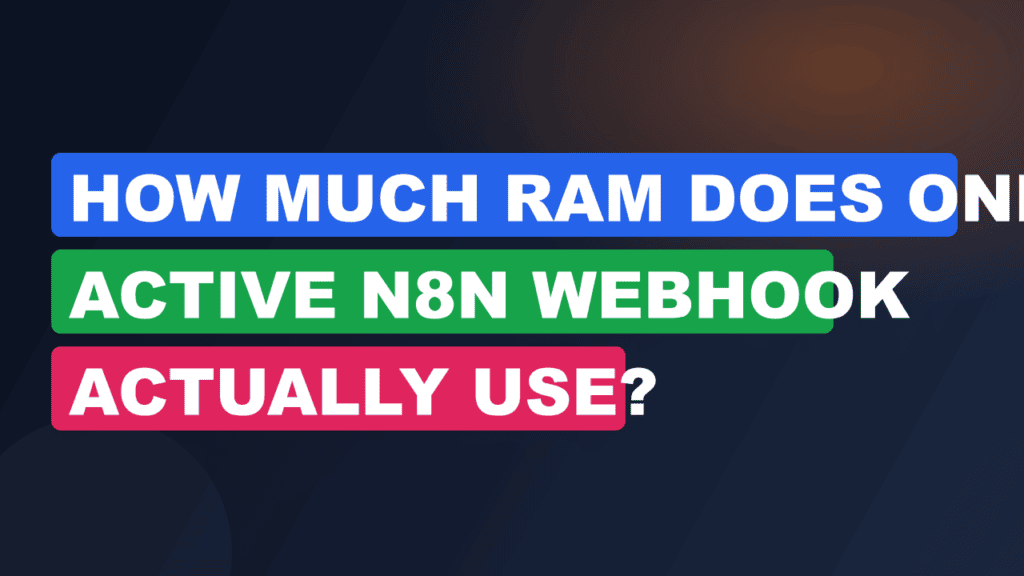 How Much RAM Does One Active n8n Webhook Actually Use?